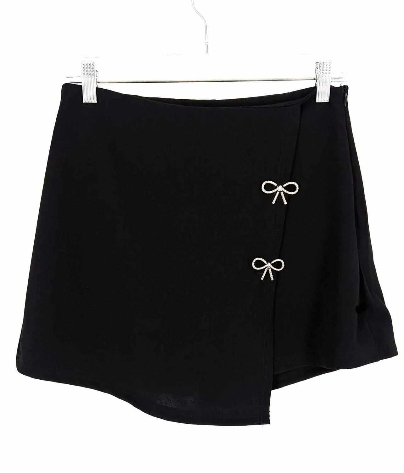 Size M ? Black/Silver Bow(s) Rhinestones Skirt Skirt