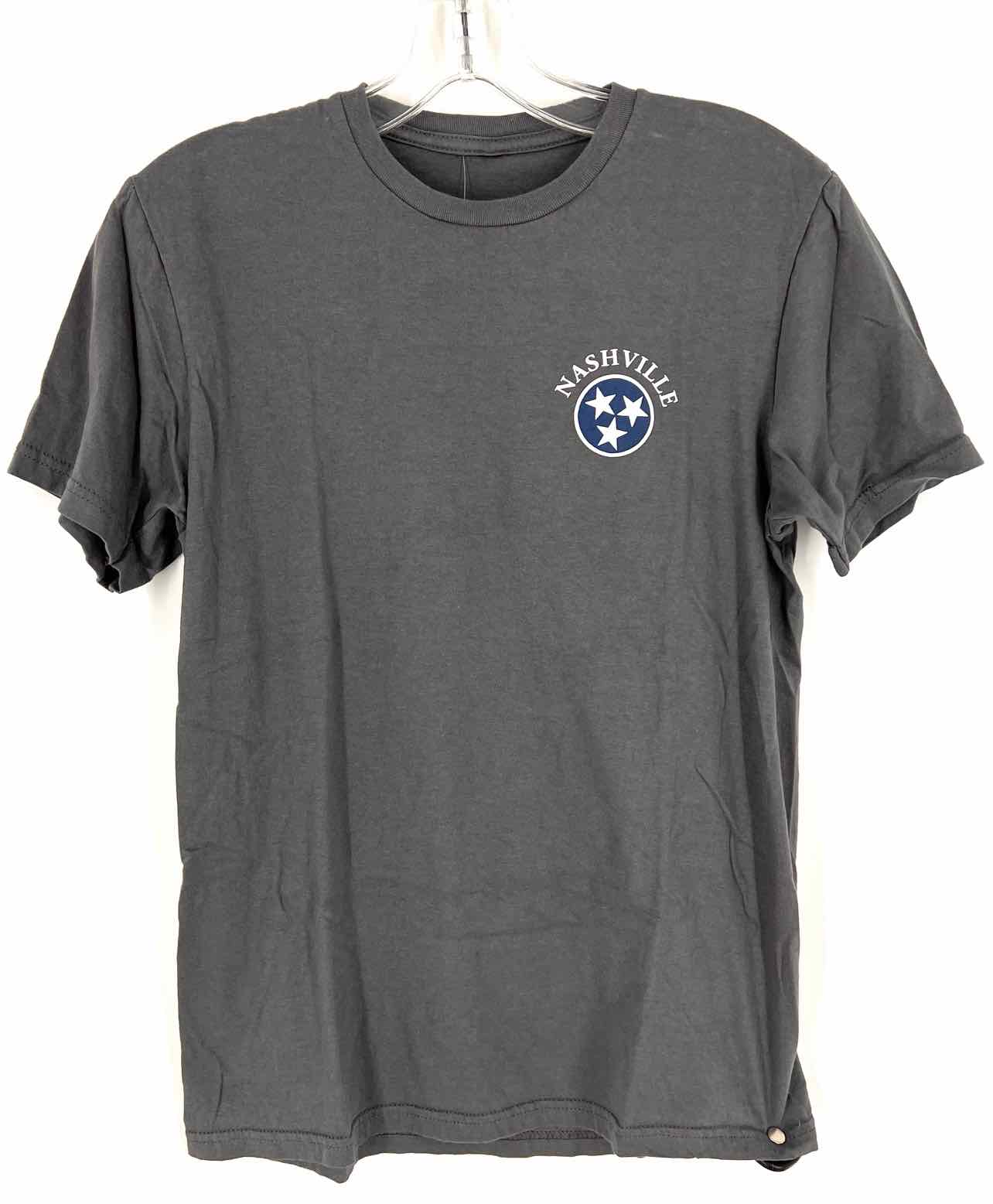 Size M ? Gry/Wh/Bl Western Screenprint Tops Top-Short Sleeve