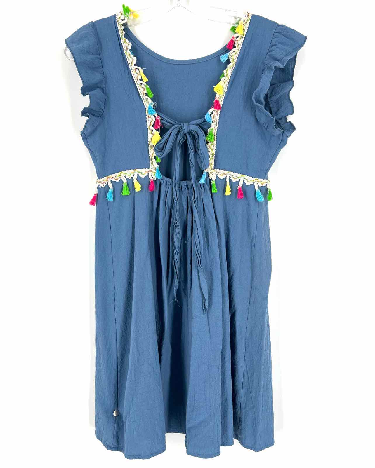 Size S Blue/Multi Tassels Dresses Dress - Image 2