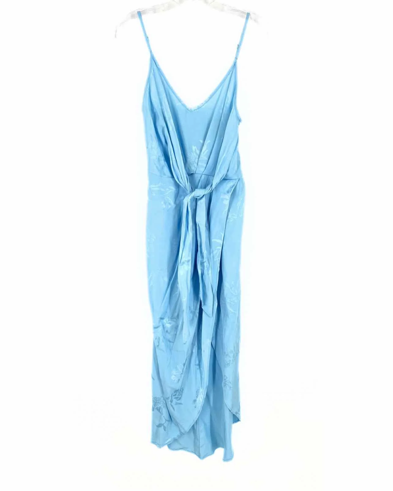 Skylar + Madison Size S Lt Blue Floral Wrap Dresses Dress Maxi