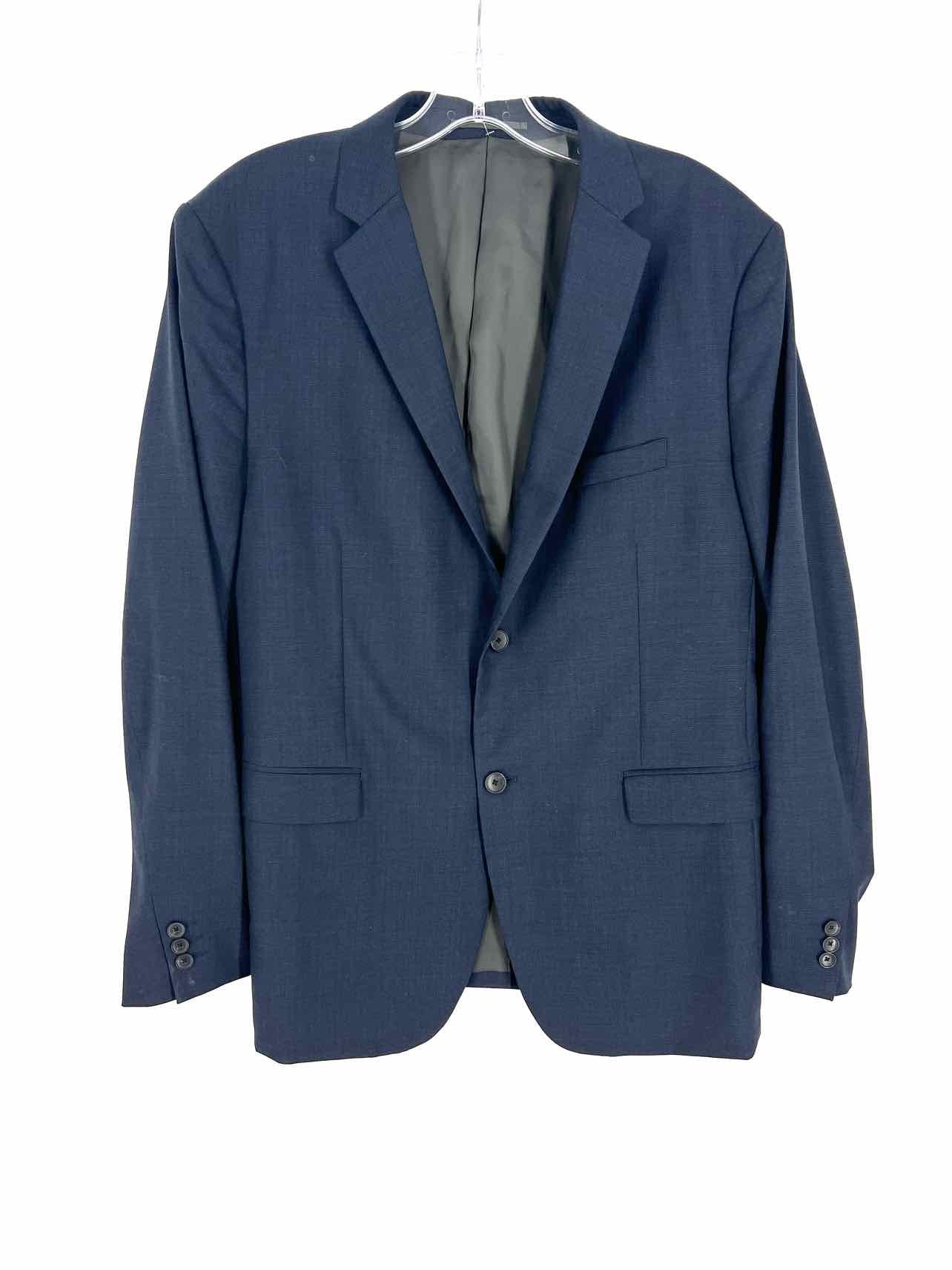 Theory Size 44=L Navy Variegated Wool Men's Sports Coat- Men's