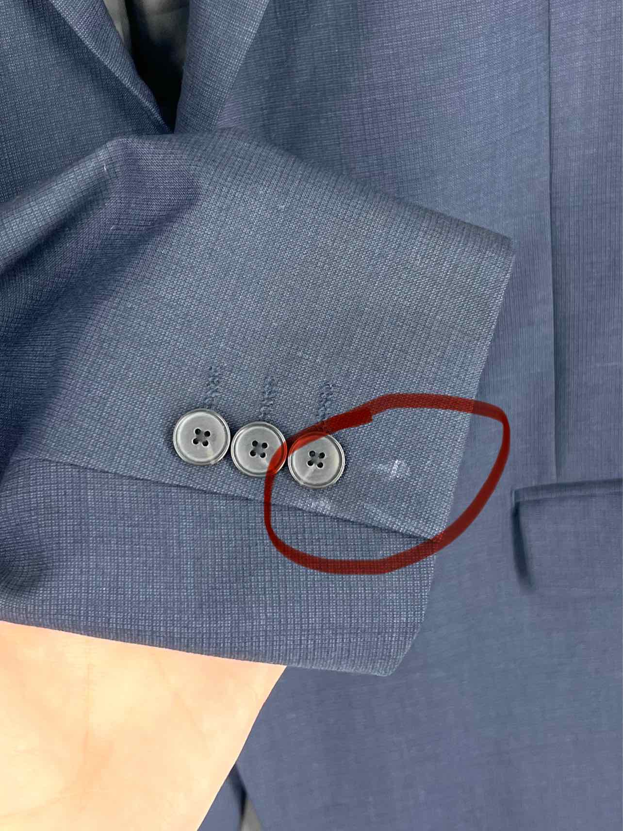 Theory Size 44=L Navy Variegated Wool Men's Sports Coat- Men's - Image 5