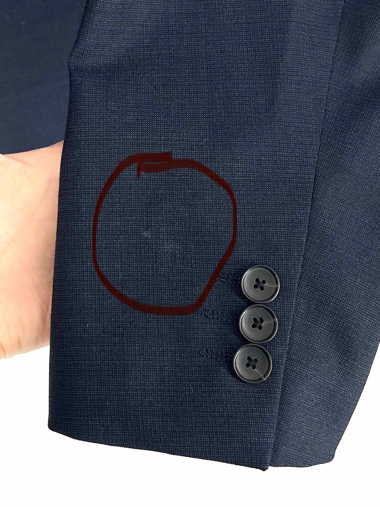 Theory Size 44=L Navy Variegated Wool Men's Sports Coat- Men's - Image 6