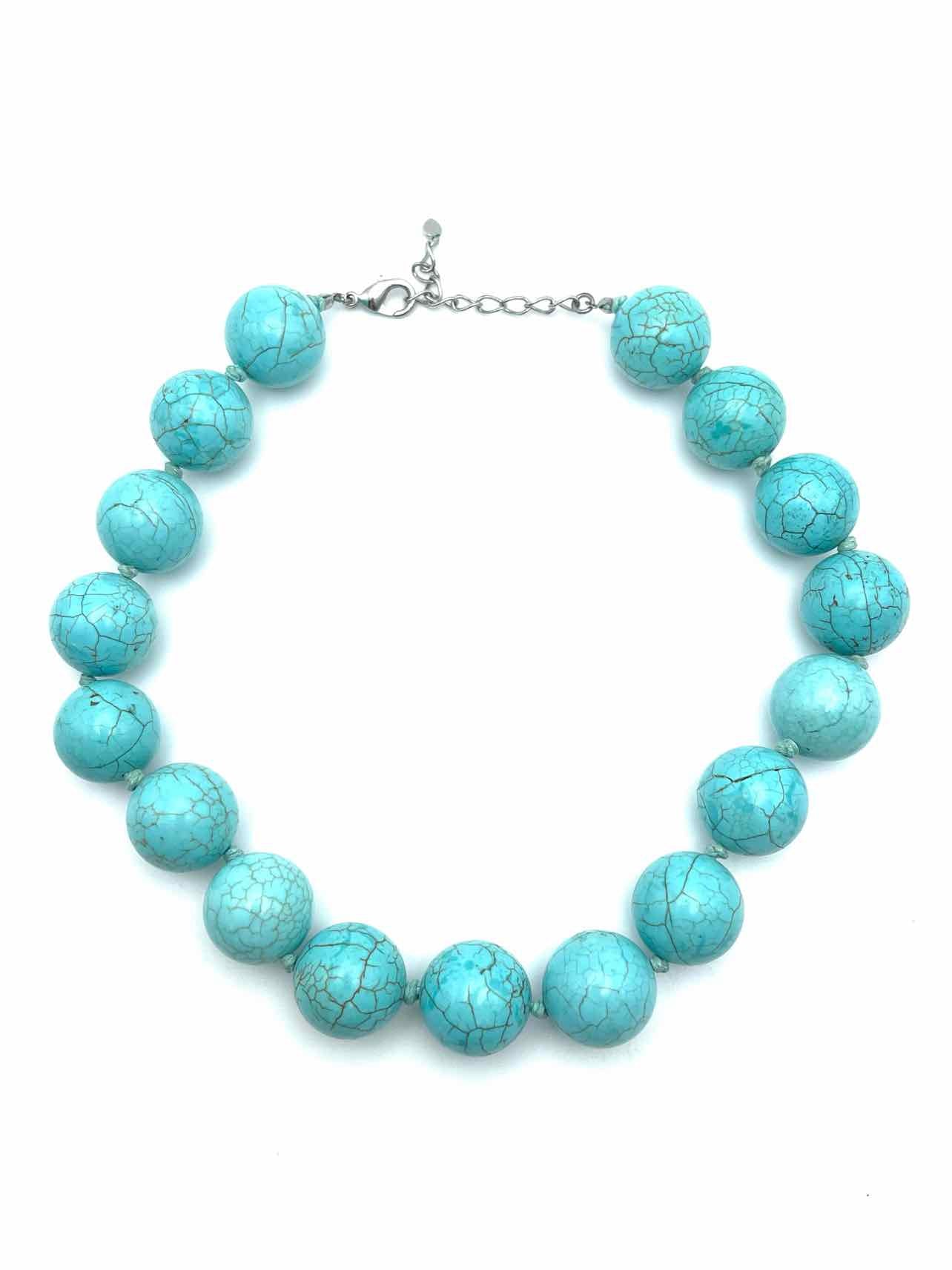 Turquoise Beaded Stone Jewelry Necklace