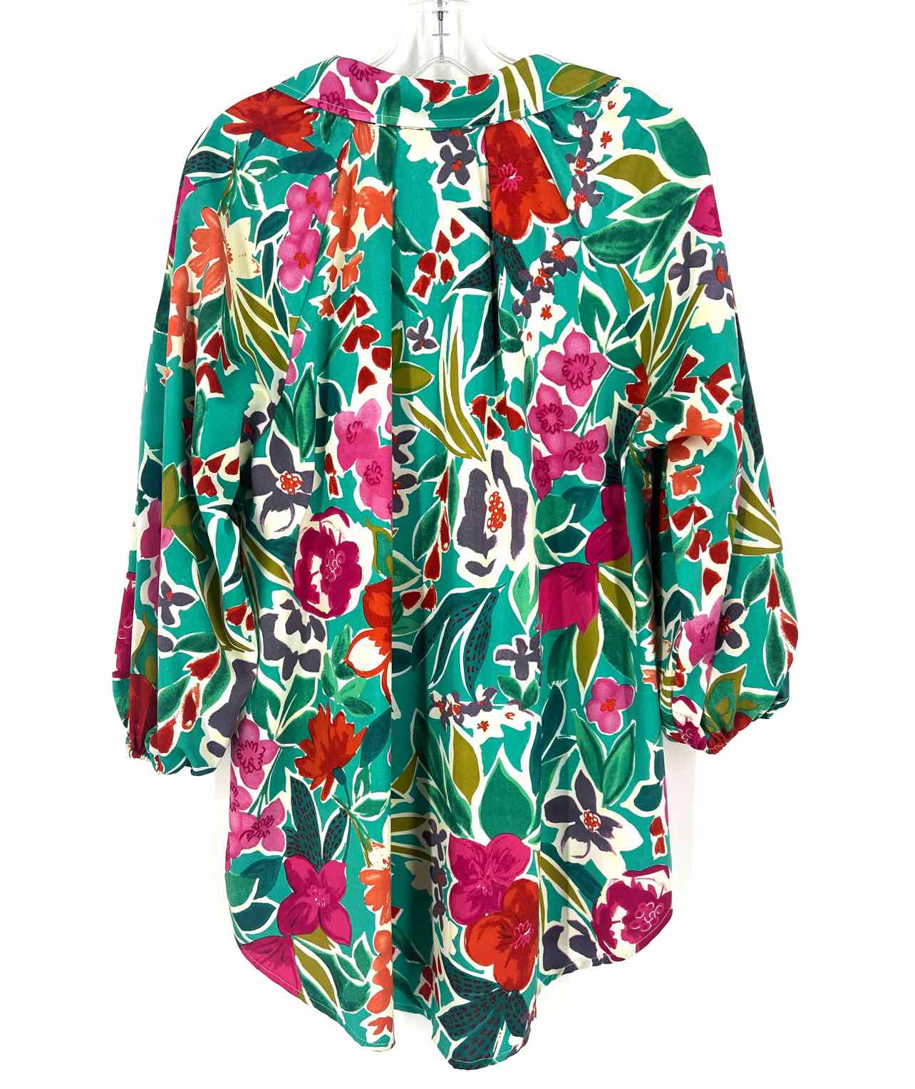 Umgee Size S Turq/Multi Floral Blouse Tunic - Image 2