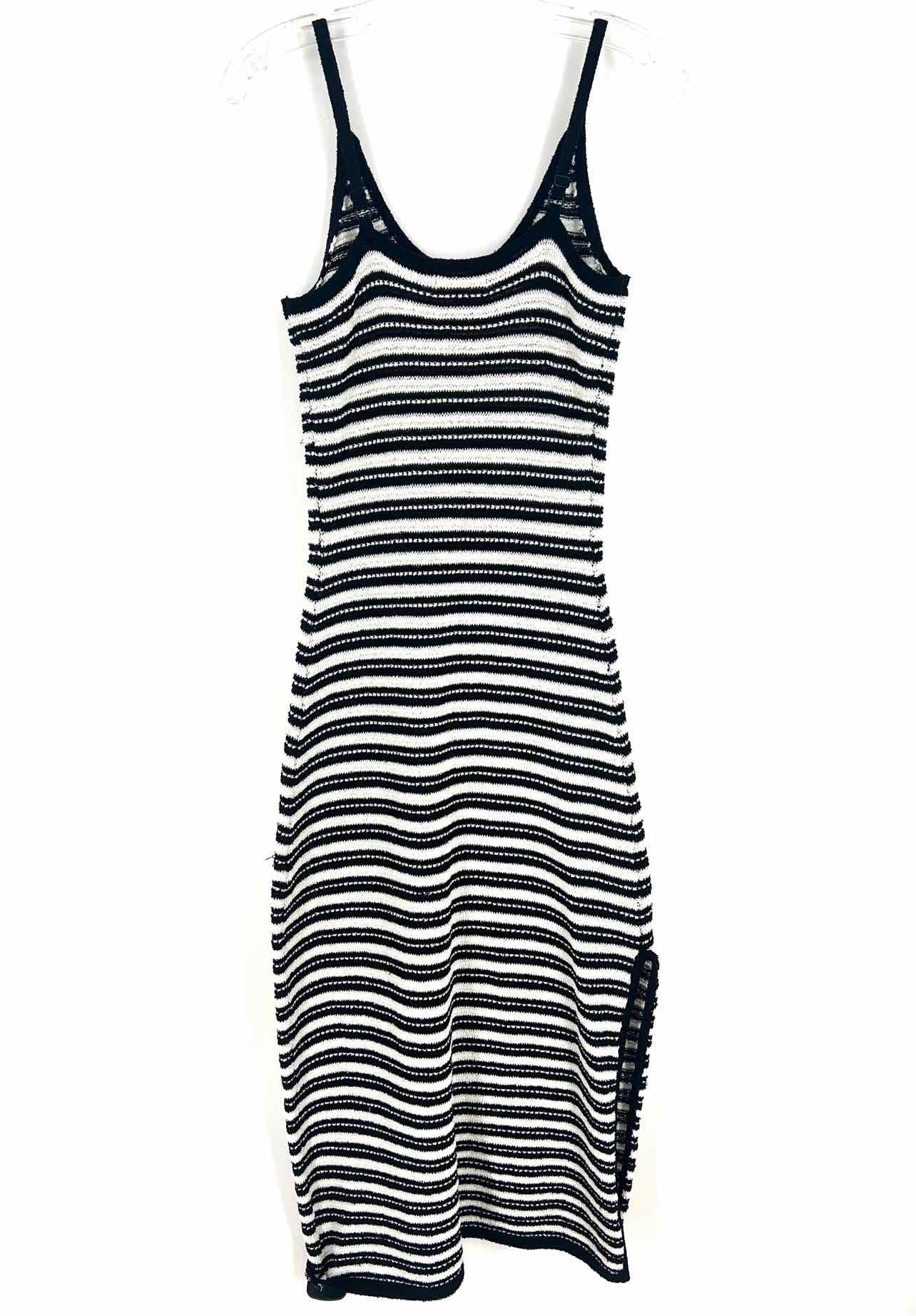 Universal Thread Size XS Black/White Stripe Knit Dresses Dress Maxi - Image 2