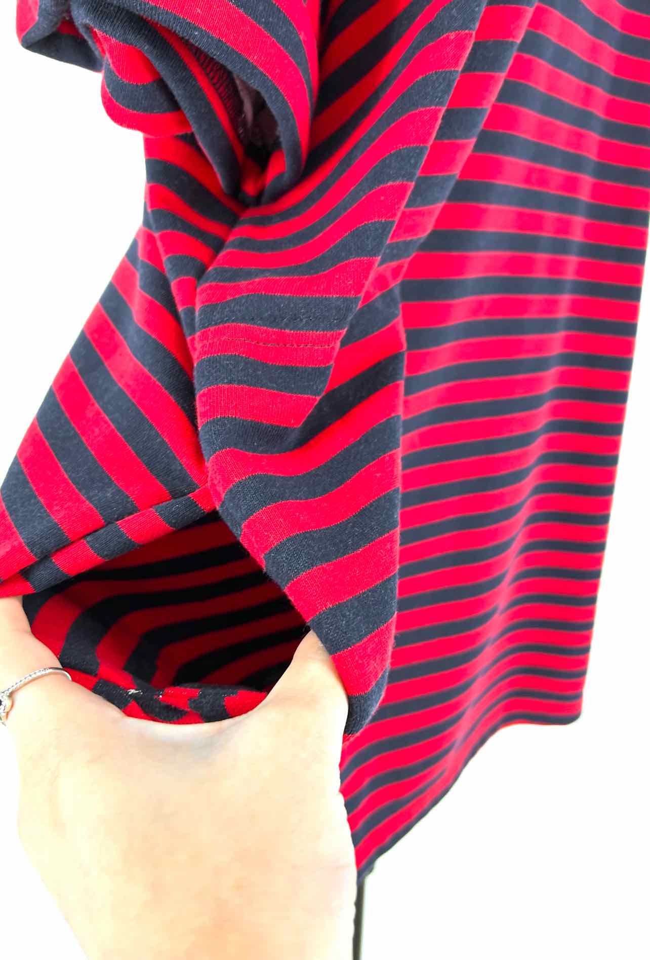 Veveret Size M Navy/Red Stripe Dresses Dress - Image 2