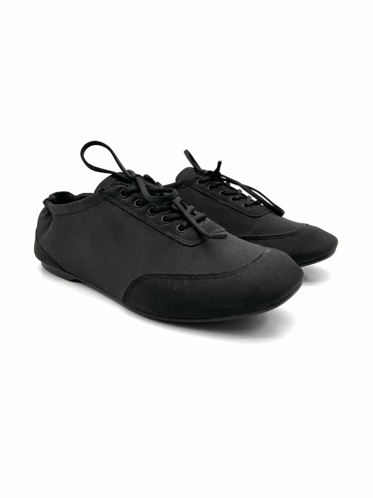 Vivaia Size 7 Black Lace-Up Satin W/ BOX!!! Designer Sneakers - Image 2