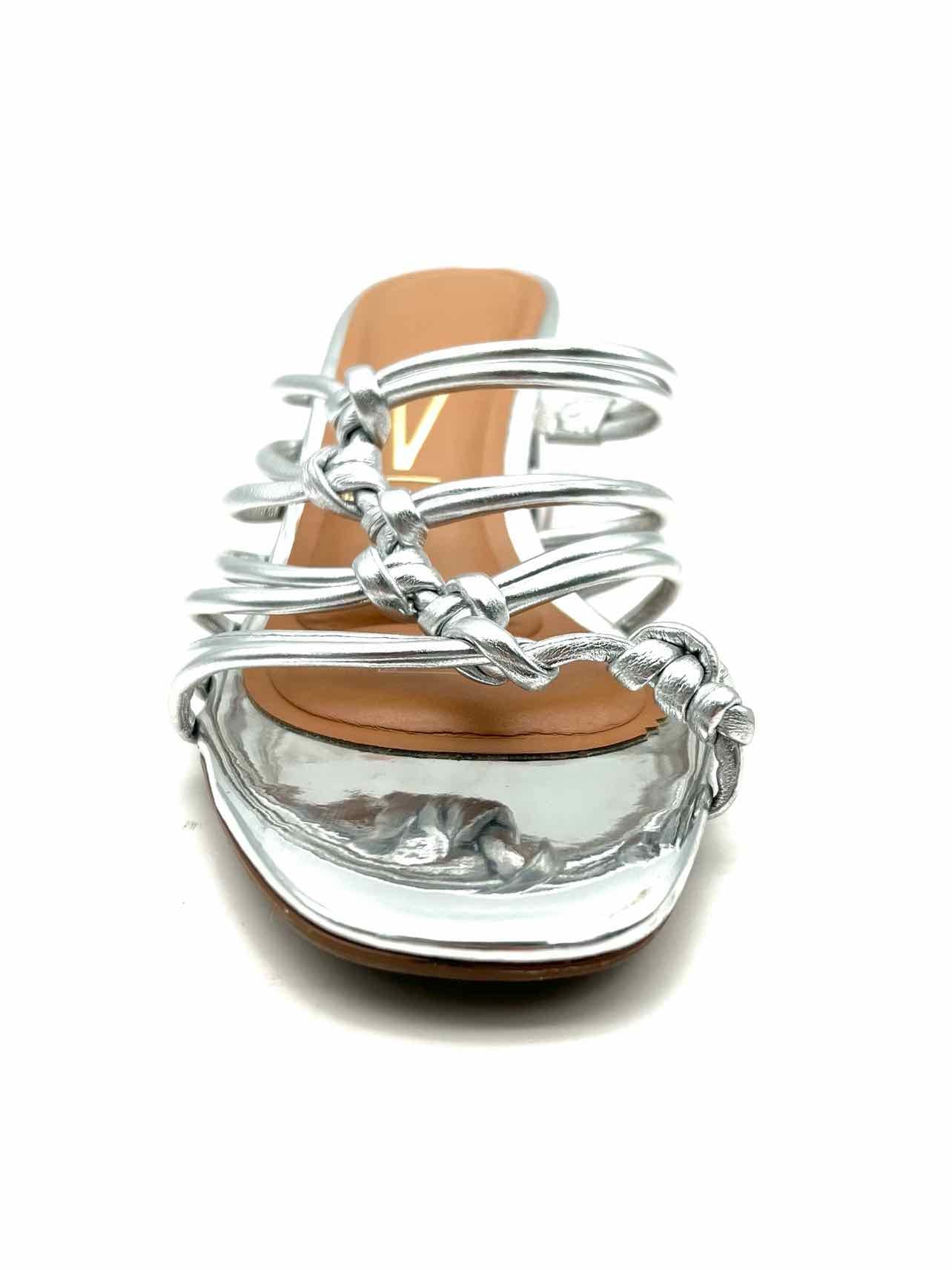 Vizzano Size 10 Silver Knot Metallic Shoes Sandals Heels - Image 4